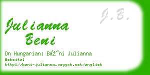 julianna beni business card